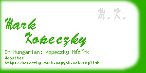 mark kopeczky business card
